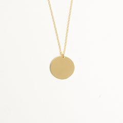 Personalized Gold Disc Necklace