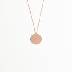 Personalized Gold Disc Necklace