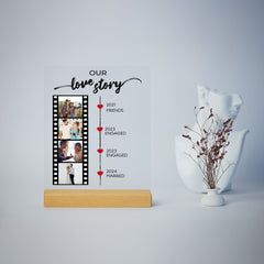 Our Love Story Acrylic Plaque Anniversary Gift