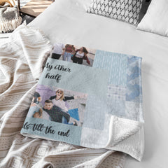 Custom 3 Picture Collage Blanket