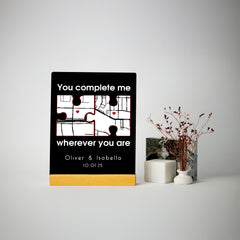 Anniversary Gift First Date Street Map Acrylic Plaque