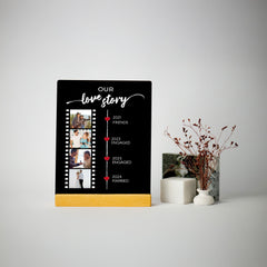 Our Love Story Acrylic Plaque Anniversary Gift