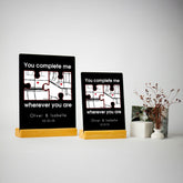 Anniversary Gift First Date Street Map Acrylic Plaque