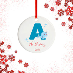 Baby's First Christmas Alphabet Ceramic Ornament