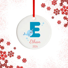 Baby's First Christmas Alphabet Ceramic Ornament