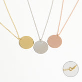 Personalized Gold Disc Necklace