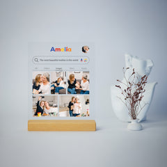 Mom Photo Collage Text Acrylic Plaque