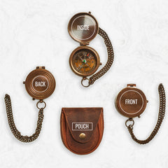 Personalized Photo Engraved Compass Sundial