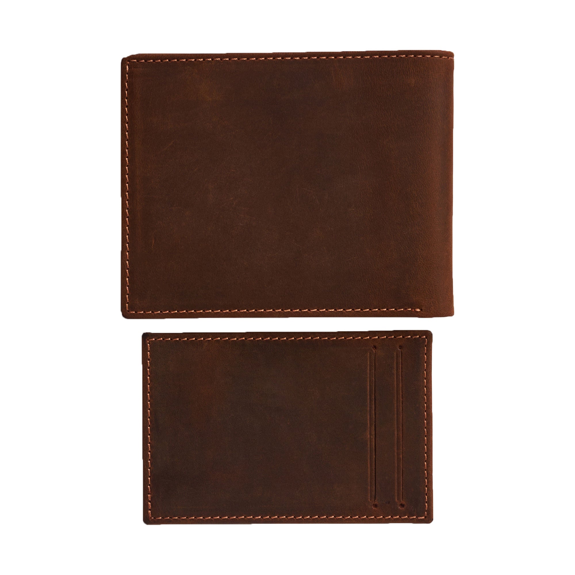 Personalized Leather Wallet with Slim Card Holder