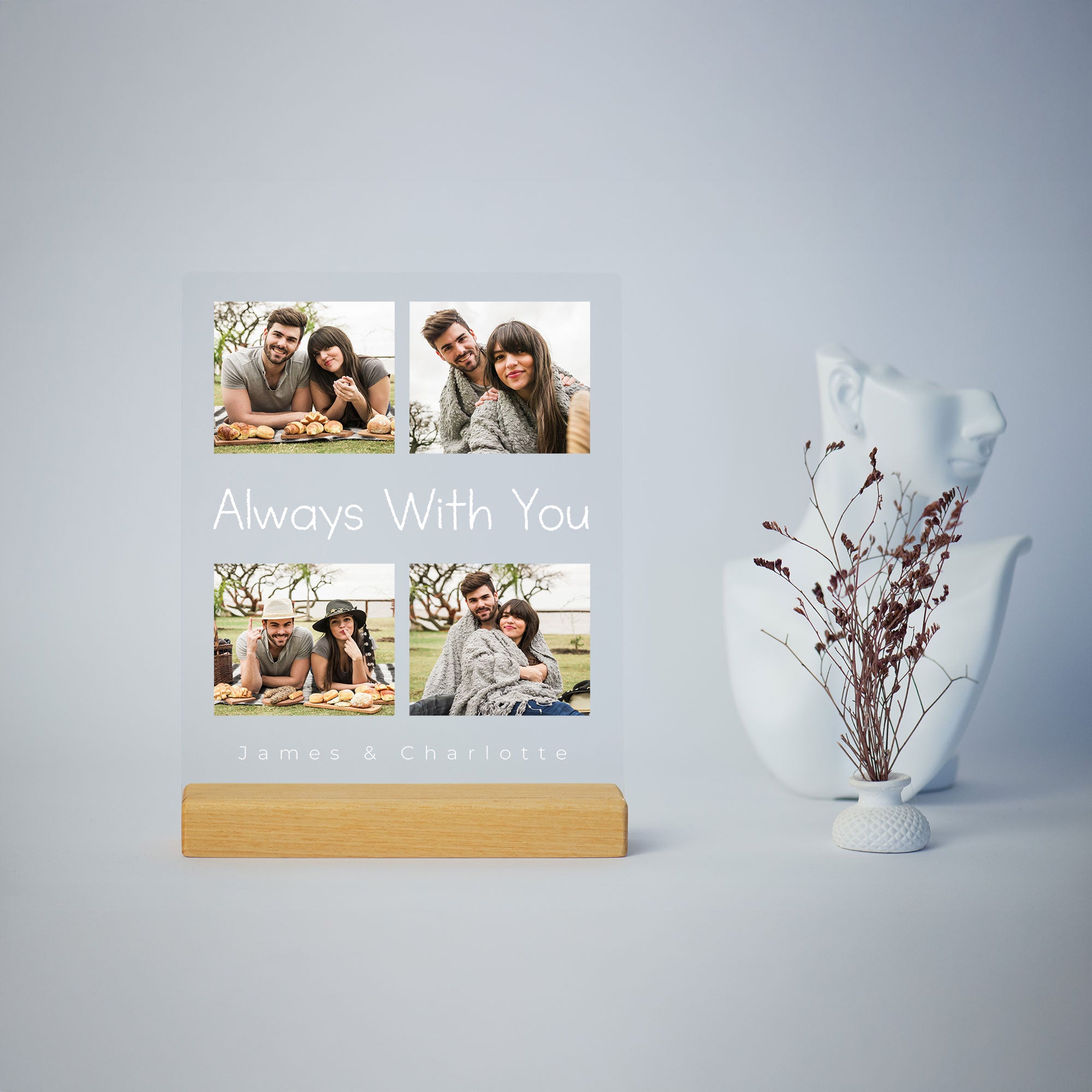 Anniversary Gift, Personalized Photo Collage Acrylic Plaque