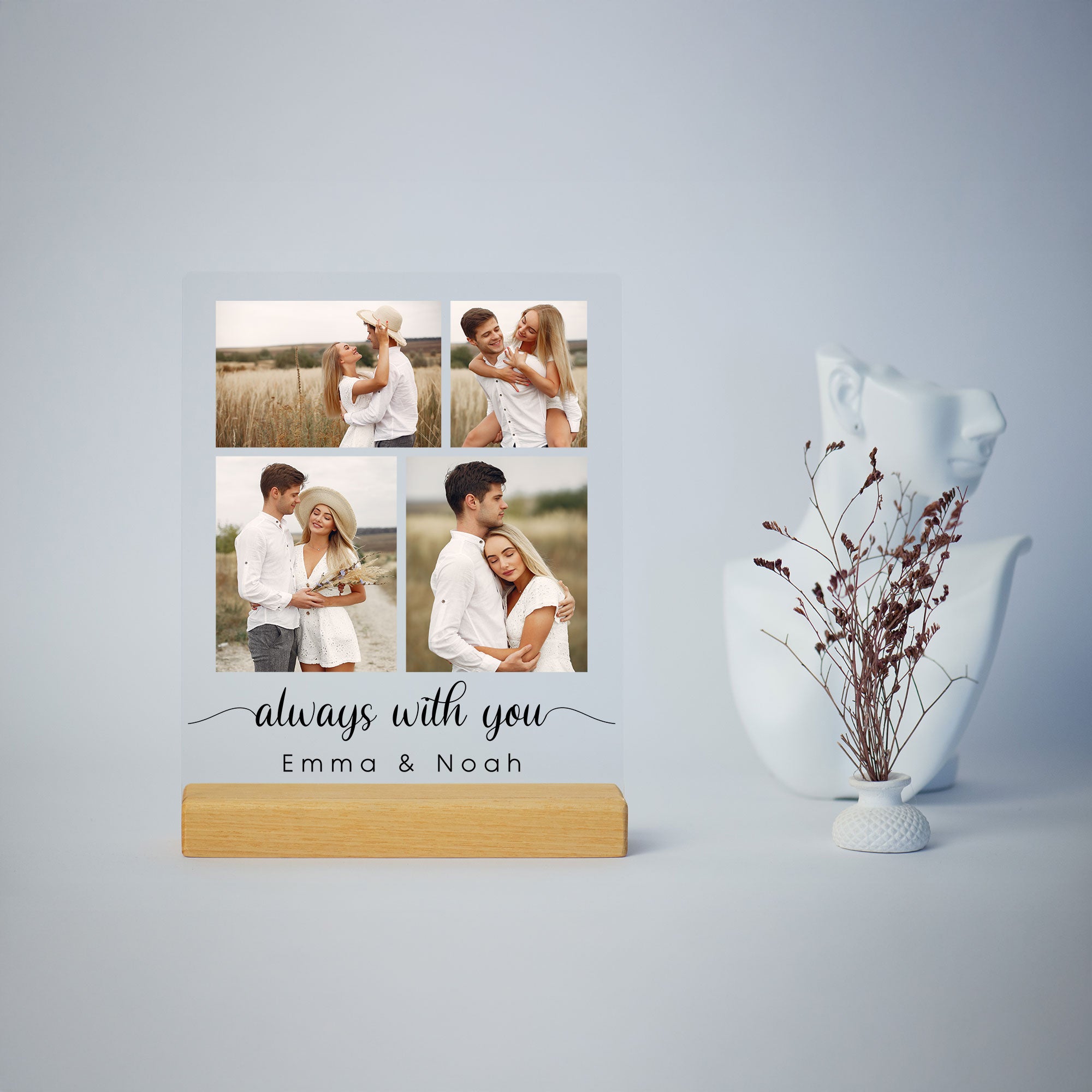 Anniversary Gift, Personalized Photo Collage Acrylic Plaque