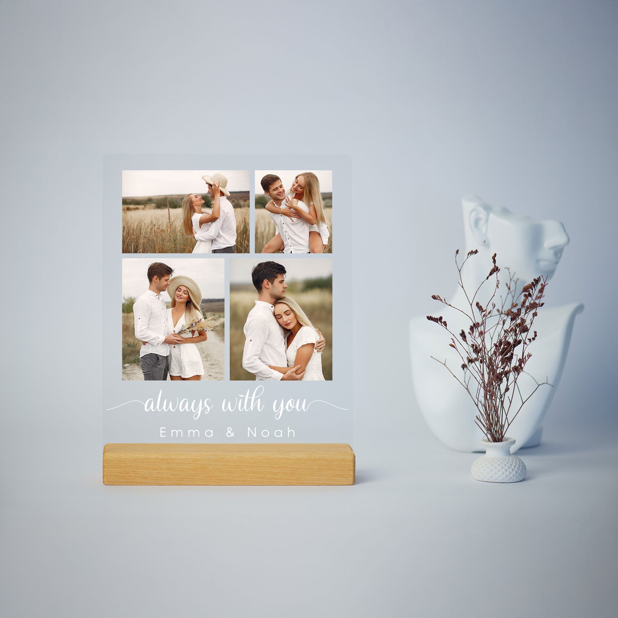 Anniversary Gift, Personalized Photo Collage Acrylic Plaque