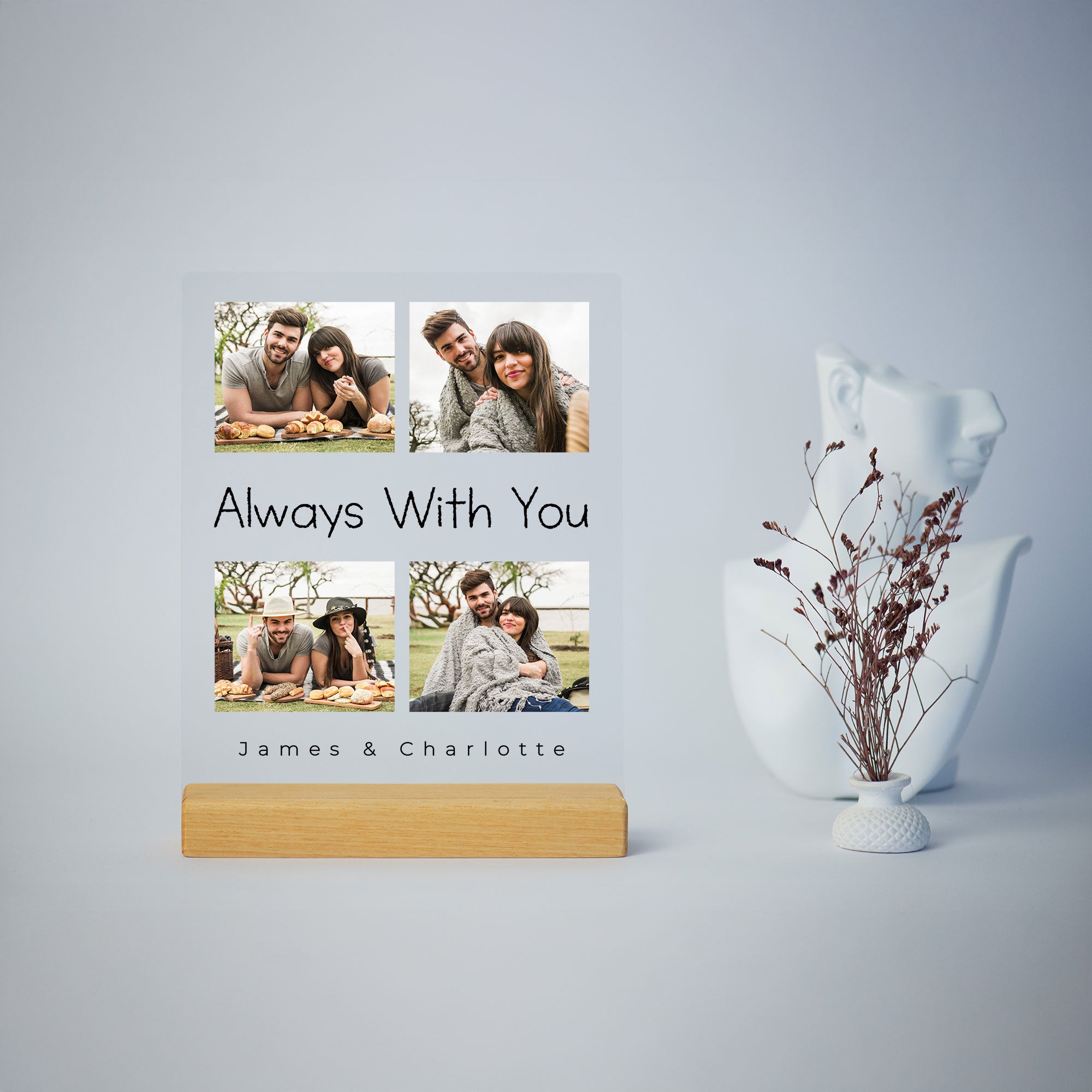 Anniversary Gift, Personalized Photo Collage Acrylic Plaque