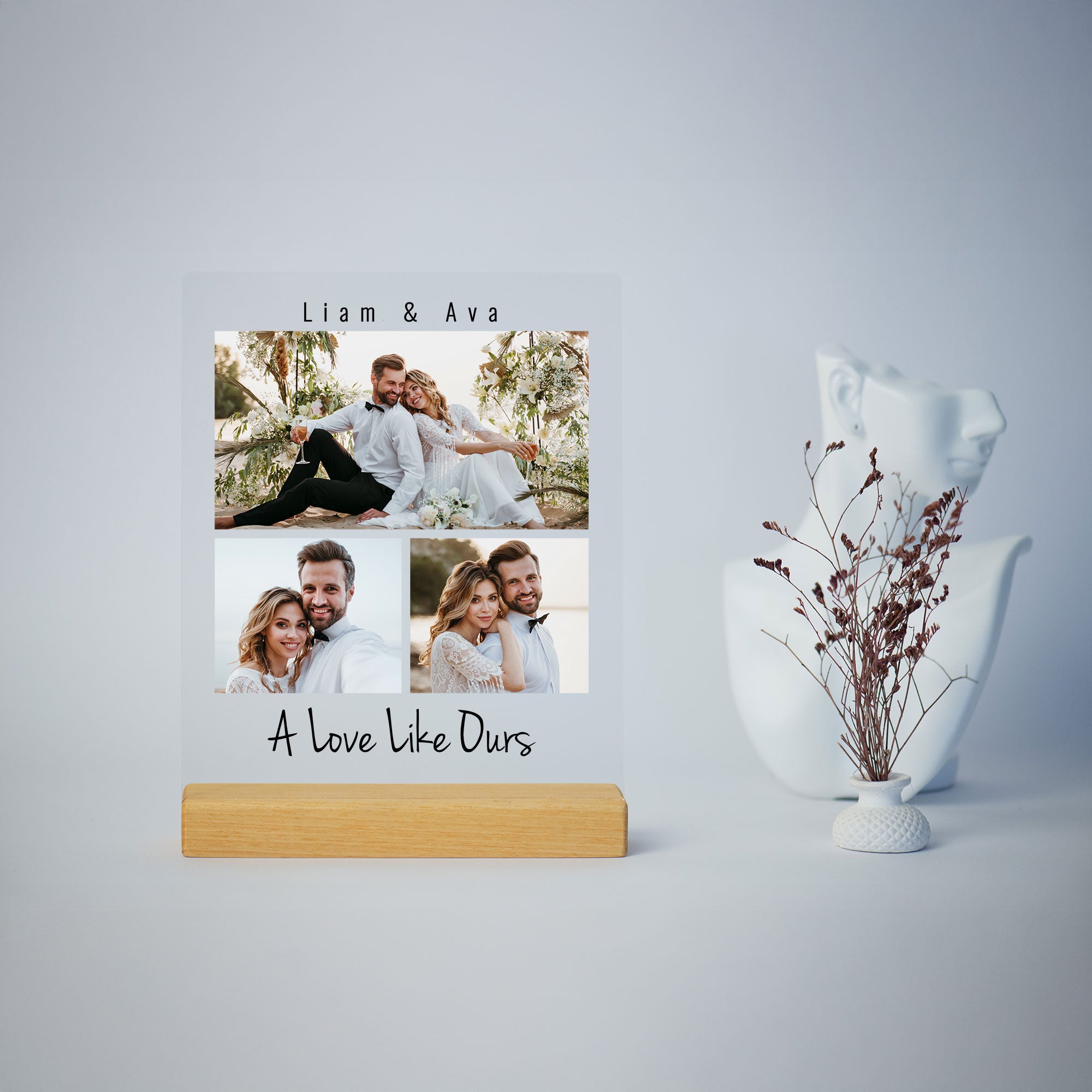 Anniversary Gift, Personalized Photo Collage Acrylic Plaque