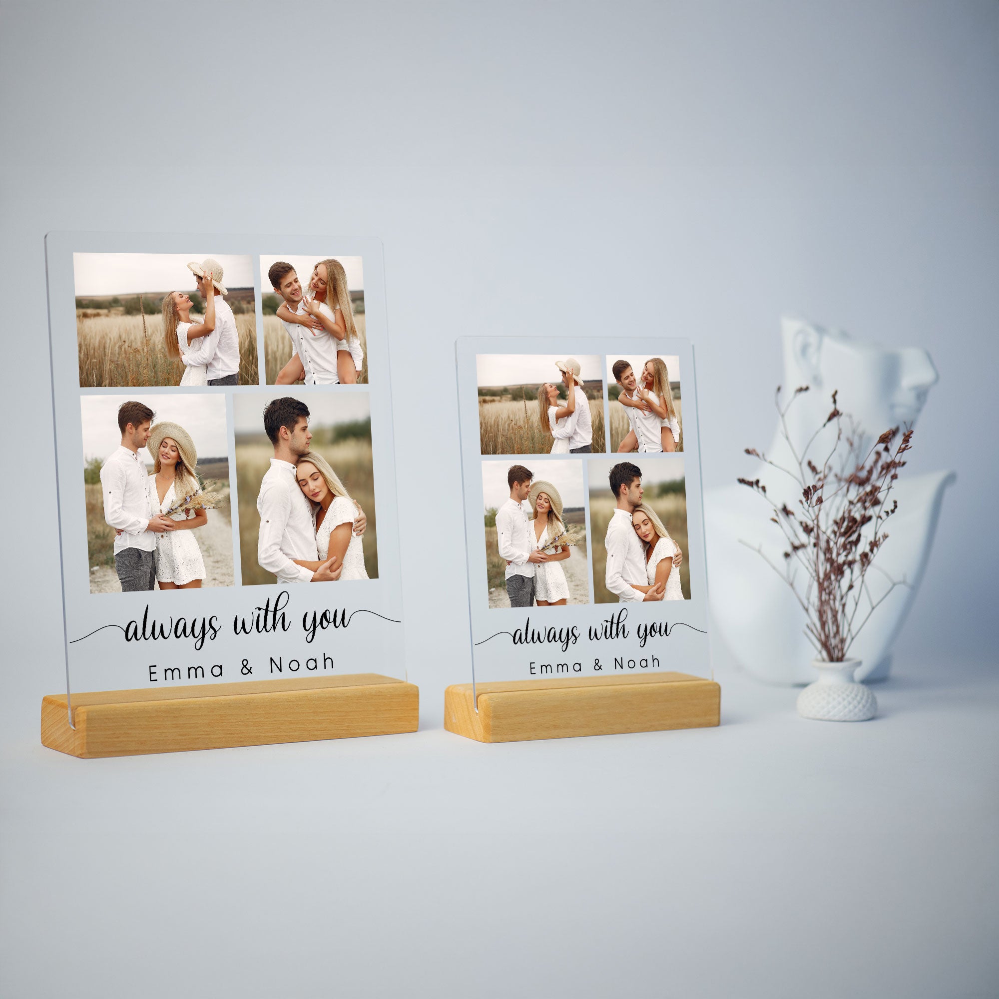 Anniversary Gift, Personalized Photo Collage Acrylic Plaque