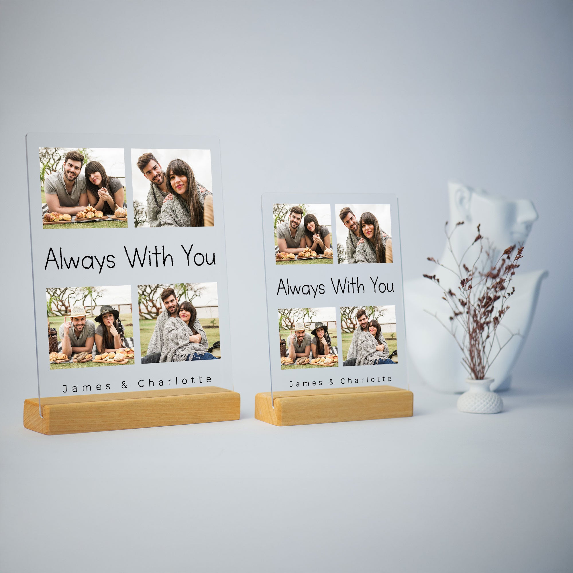 Anniversary Gift, Personalized Photo Collage Acrylic Plaque