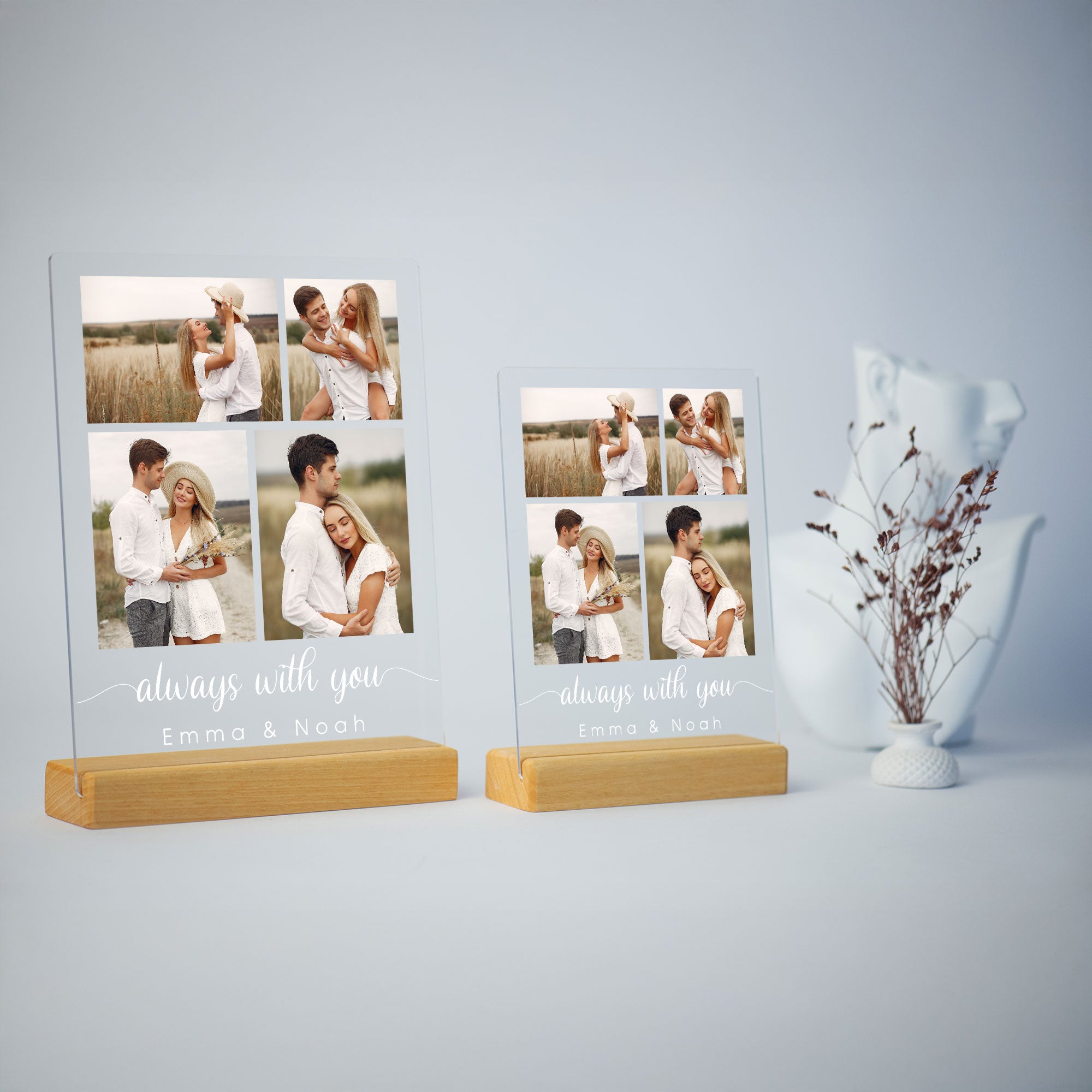 Anniversary Gift, Personalized Photo Collage Acrylic Plaque