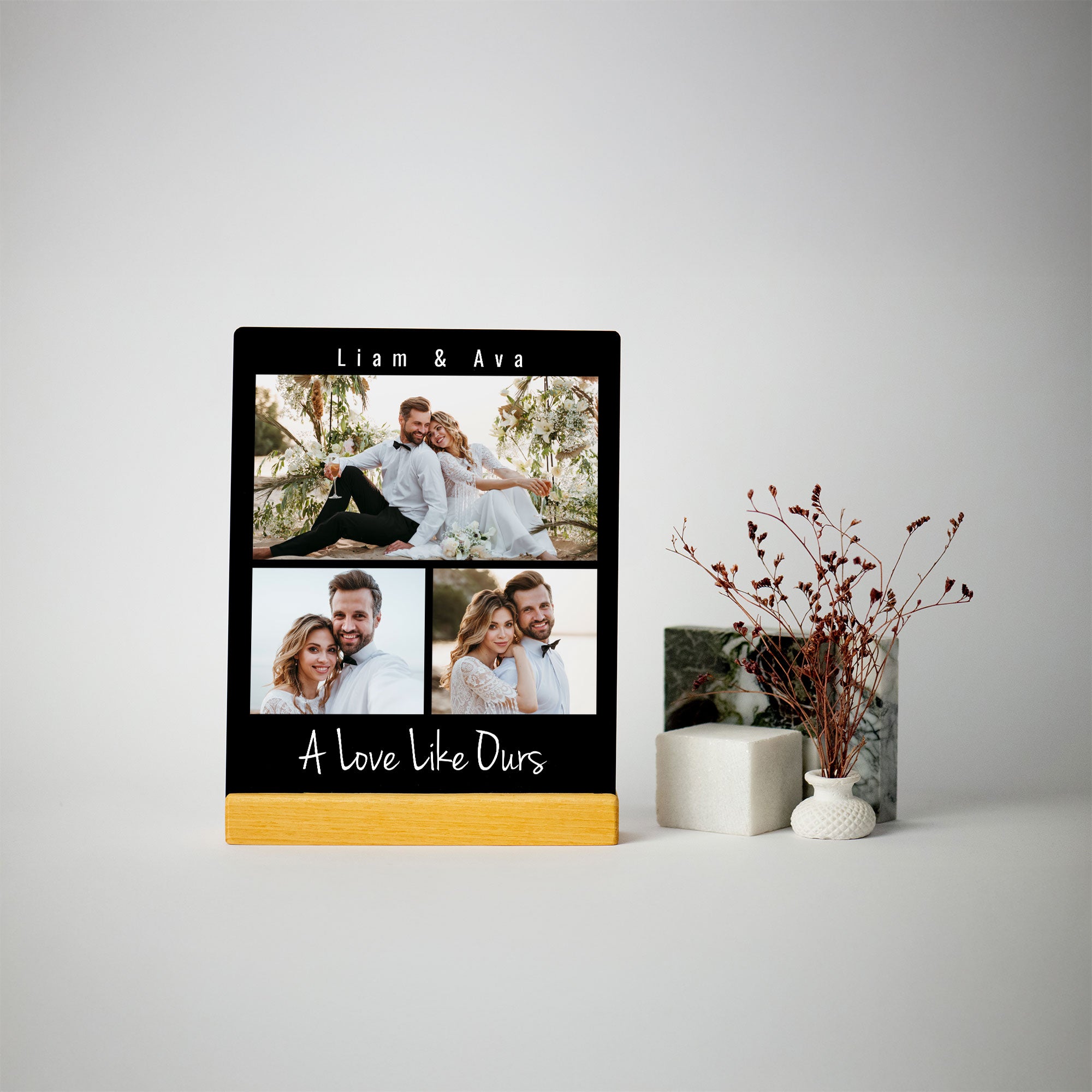Anniversary Gift, Personalized Photo Collage Acrylic Plaque