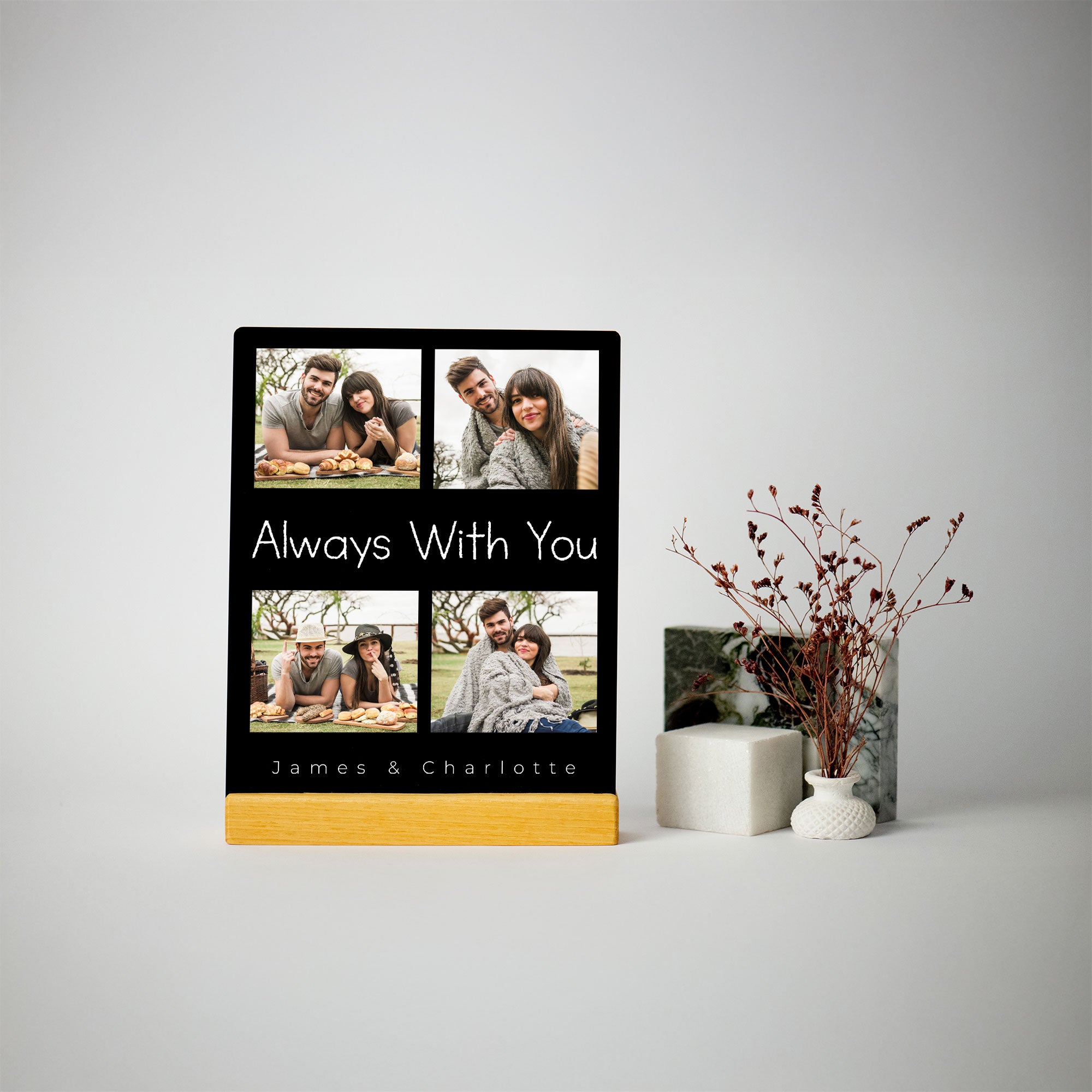 Anniversary Gift, Personalized Photo Collage Acrylic Plaque