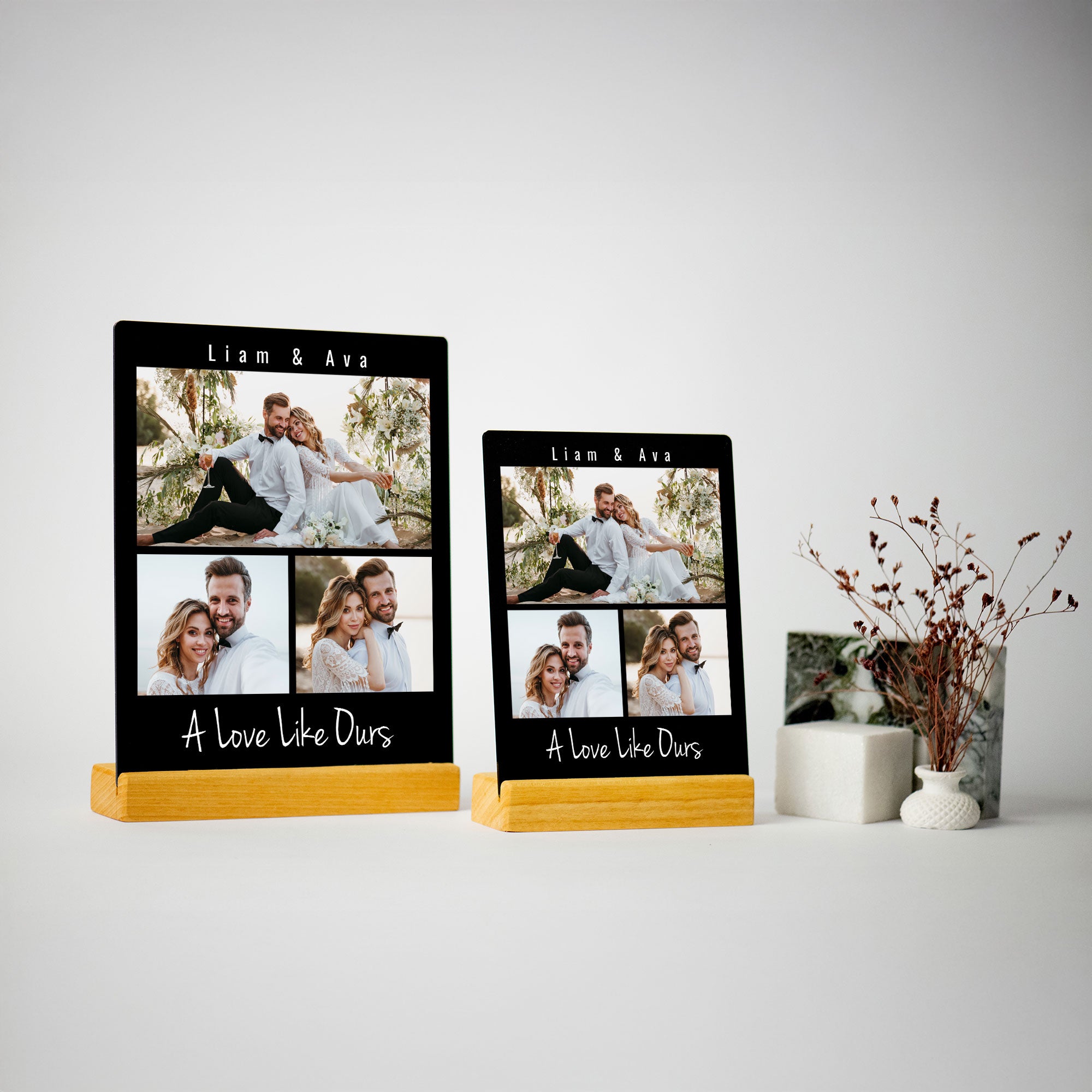 Anniversary Gift, Personalized Photo Collage Acrylic Plaque