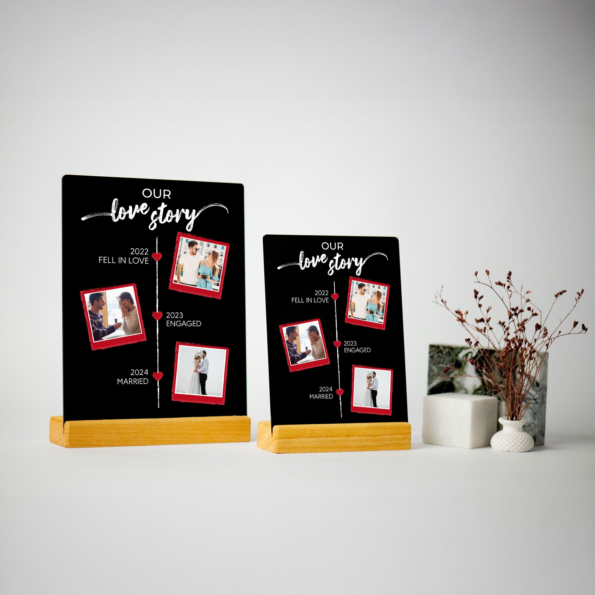 Our Love Story Acrylic Plaque Anniversary Gift