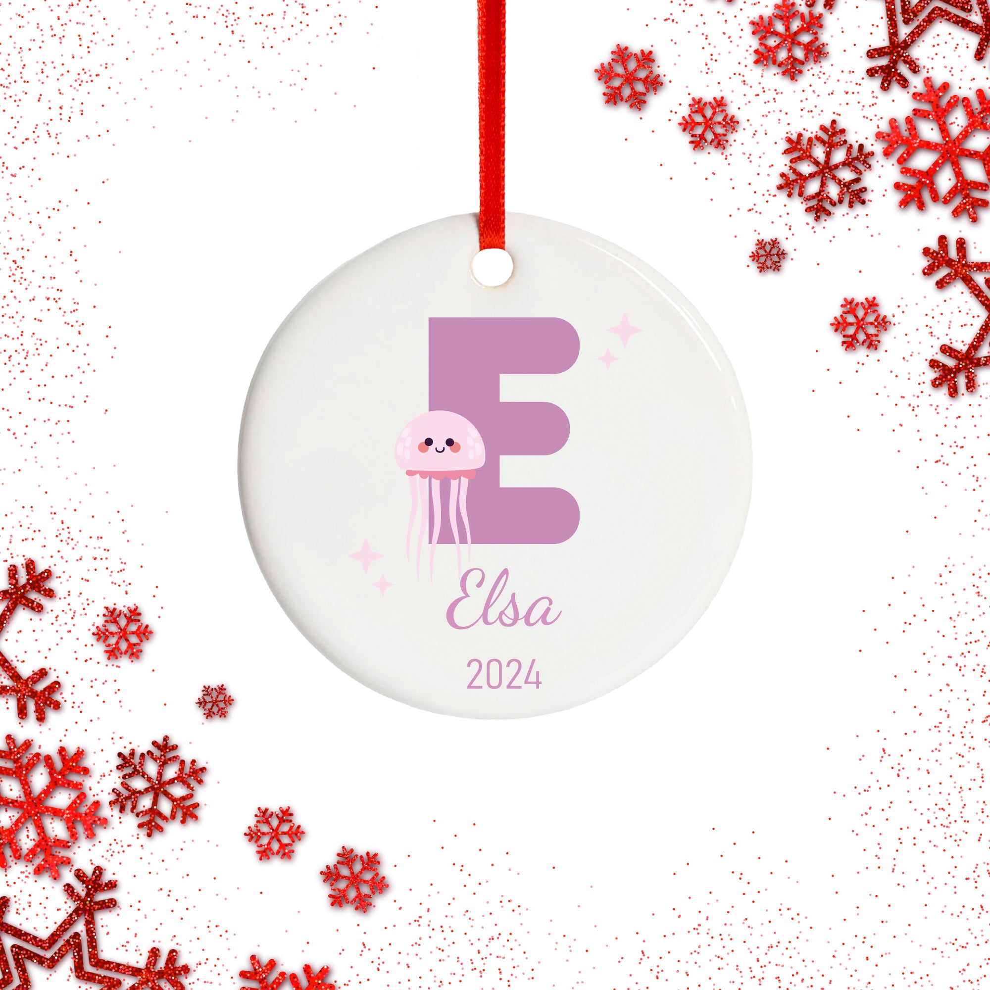 Baby's First Christmas Alphabet Ceramic Ornament
