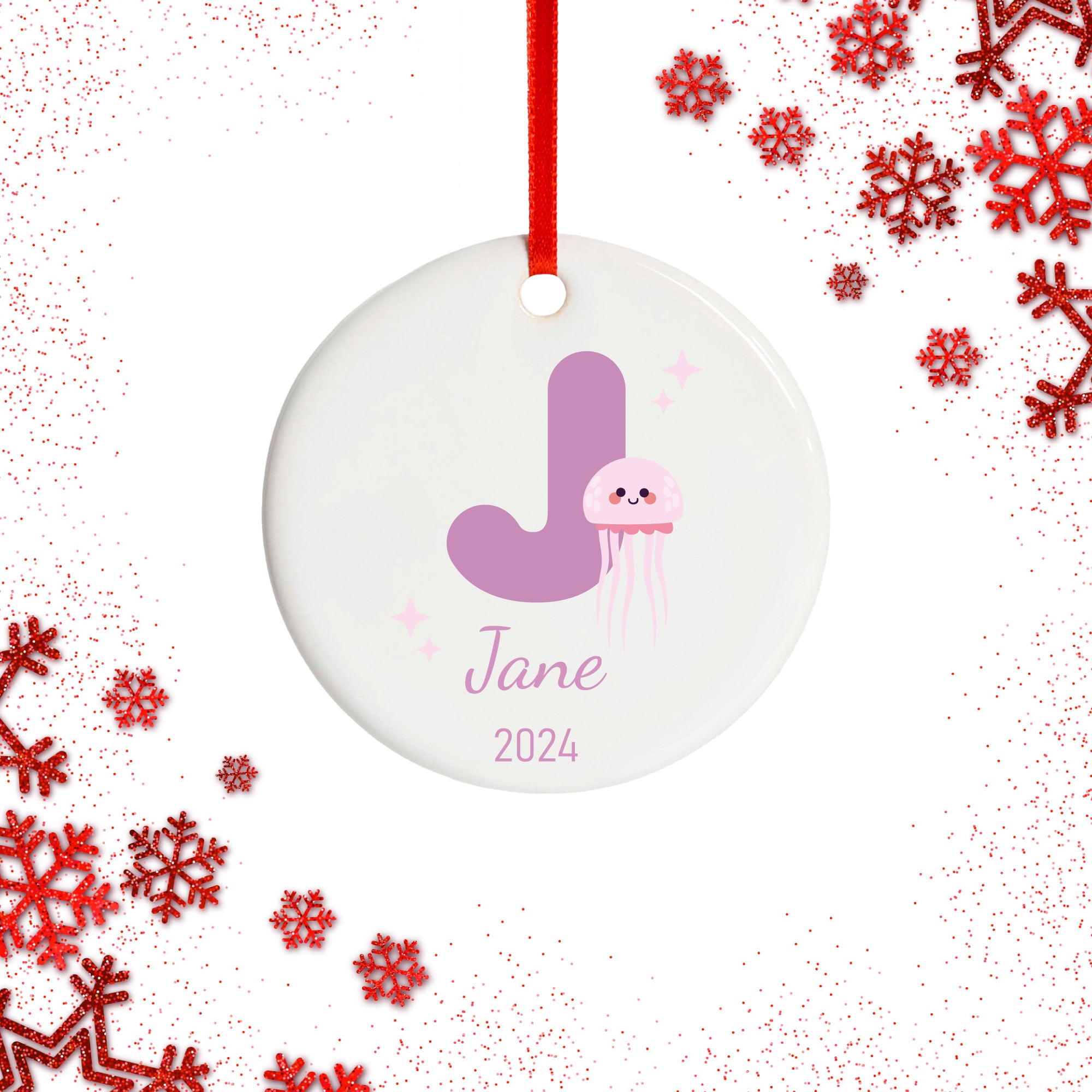 Baby's First Christmas Alphabet Ceramic Ornament