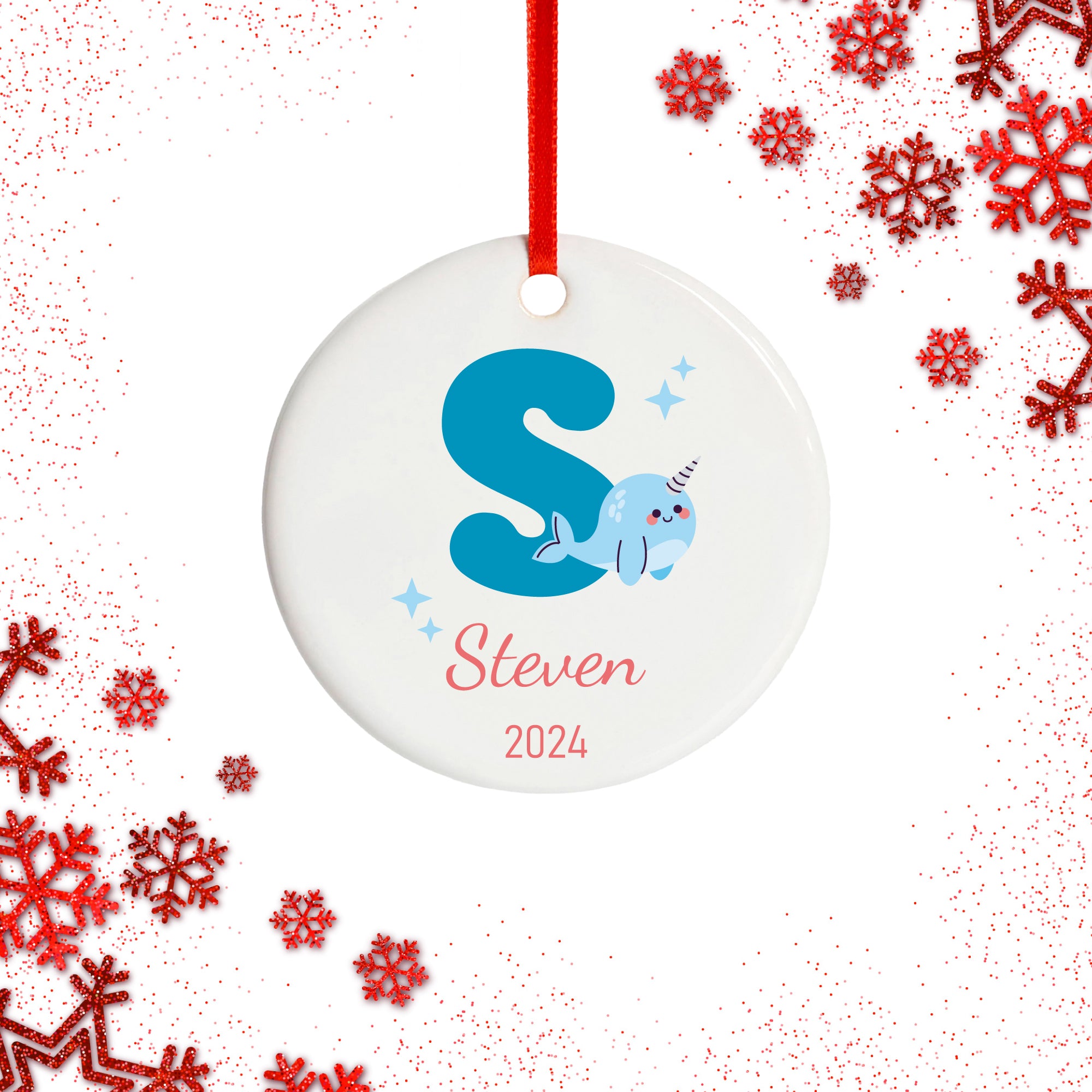 Baby's First Christmas Alphabet Ceramic Ornament